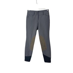 RJ Classics Gulf Breeches Women's 24R Gray Equestrian Riding Knee Pants B7893G